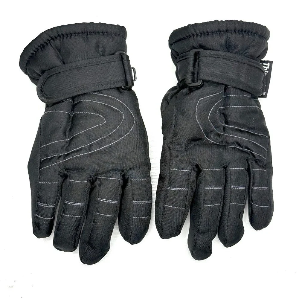 Polar Extreme Insulated Snowboard Ski Adjustable Cuff Snow Kids Gloves 4-7 Black